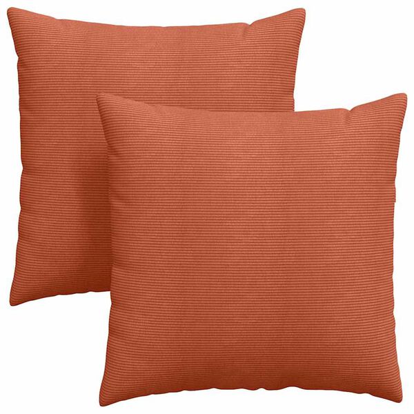 vidaXL Travesseiros de Sof&aacute; 2 pcs Laranja Vermelho 60 x 60 cm