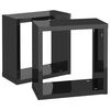 vidaXL Prateleiras parede forma de cubo 2 pcs 30x15x30 cm preto brilh.