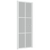 vidaXL Porta de interior 76x201,5 cm vidro fosco e alum&iacute;nio branco