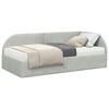 vidaXL Estrutura de Cama de Canto com Colch&atilde;o 2 unid. Cinzento-claro