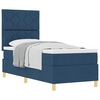 vidaXL Cama Box com cabeceira Azul 80 x 200 cm tecido