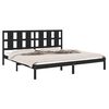 vidaXL Estrutura de cama 200x200 cm pinho maciço preto
