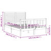 vidaXL Estrutura de cama de casal c/ cabeceira madeira maci&ccedil;a