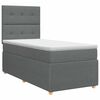 vidaXL Cama box spring com colch&atilde;o Cinzento-Escuro 80 x 200 cm Tecido