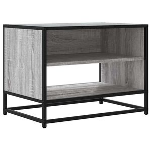 vidaXL M&oacute;vel TV 61x40x46 cm derivados madeira/metal cinzento sonoma