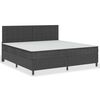 vidaXL Cama boxspring 200x200 cm tecido cinzento-escuro