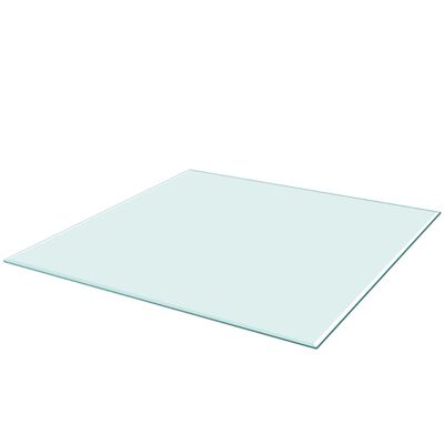vidaXL Tampo de mesa em vidro temperado, quadrado, 800x800 mm