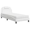 vidaXL Cama Viana com colch&atilde;o 90x200 cm couro artificial branco