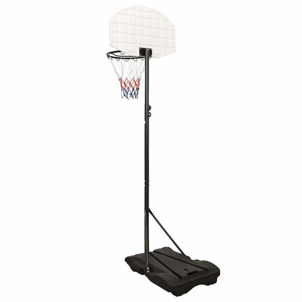 vidaXL Tabela de basquetebol 216-250 cm polietileno branco