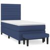 vidaXL Cama com molas/colch&atilde;o 90x200 cm tecido azul