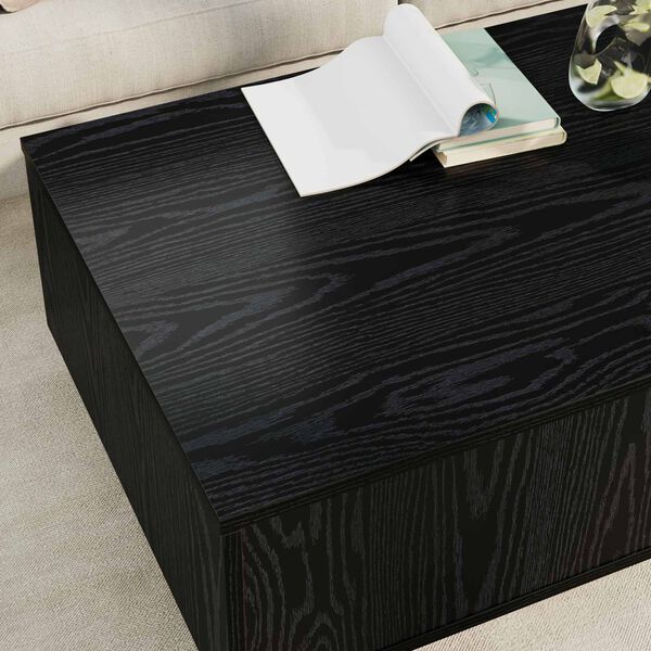 vidaXL Mesa de centro com gaveta Carvalho Preto 95 x 55 x 31 cm