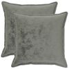 vidaXL Capa almofada 2 pcs HOUTEN Cinzento-Escuro 55 x 55 cm Flanela
