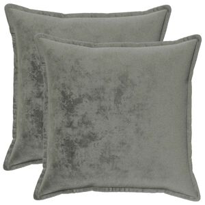 vidaXL Capa almofada 2 pcs HOUTEN Cinzento-Escuro 55 x 55 cm Flanela