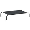 vidaXL Cama para c&atilde;es elevada 110x65x20 cm tecido oxford e a&ccedil;o preto
