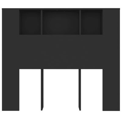 vidaXL Armário de cabeceira 120x18,5x102,5 cm preto