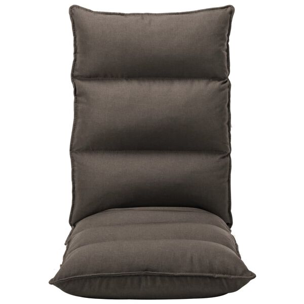 vidaXL Colchão dobrável tecido cinzento-acastanhado