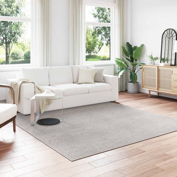 vidaXL Tapetes de &aacute;rea LUGO Creme e Cinza 240 x 240 cm Poli&eacute;ster