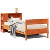 vidaXL Cama com estante sem colchão 75x190cm pinho maciço castanho-mel