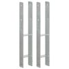 vidaXL &Acirc;ncoras de veda&ccedil;&atilde;o 2 pcs 9x6x60 cm a&ccedil;o galvanizado prateado