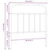 vidaXL Cabeceira de substitui&ccedil;&atilde;o 80 cm metal preto