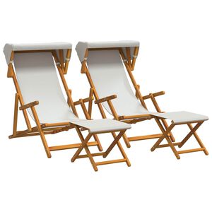 vidaXL Cadeira de Deck 4 pcs 3 Posi&ccedil;&atilde;o Madeira S&oacute;lida de Eucalipto