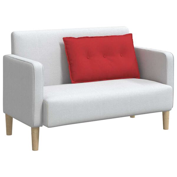 vidaXL Travesseiro para Costas Vermelho 80 x 19 x 50 cm tecido