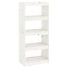 vidaXL Estante/divis&oacute;ria 60x30x135,5 cm madeira de pinho maci&ccedil;a branco