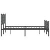 vidaXL Estrutura de cama com cabeceira e p&eacute;s 120x190 cm metal preto