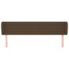 vidaXL Cabeceira de cama c/ abas tecido 183x23x78/88cm castanho-escuro