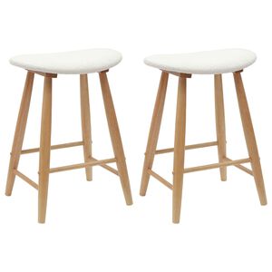 vidaXL Cadeiras de Jantar 2 pcs Natural 46 x 37 x 63 cm