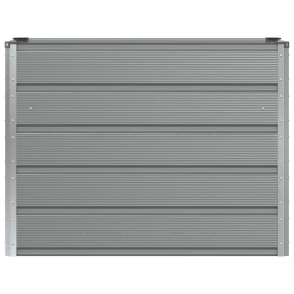 vidaXL Floreira Cinzento-claro 100 x 40 x 75 cm A&ccedil;o