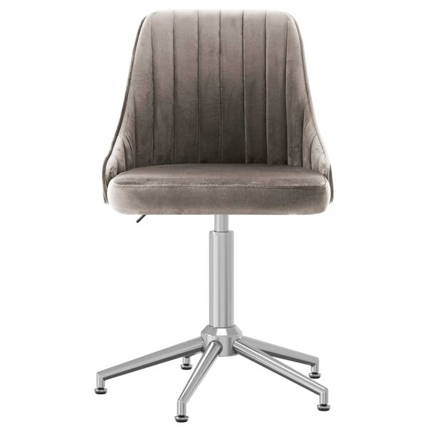 vidaXL Cadeiras de jantar girat&oacute;rias 4 pcs veludo cinzento-claro