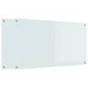vidaXL Prote&ccedil;&atilde;o de Cozinha 2 pcs Branco 110 x 60 cm vidro temperado