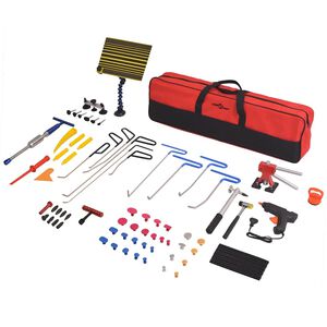 vidaXL Conjunto repara&ccedil;&atilde;o de mossas s/ repintura 80 pcs a&ccedil;o inoxid&aacute;vel
