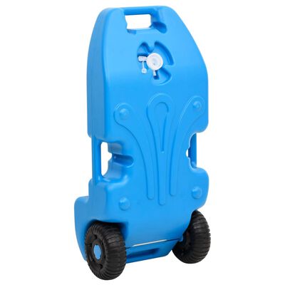 vidaXL Tanque de água com rodas para campismo 25 L azul