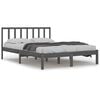 vidaXL Estrutura de cama pequena casal 120x190 cm pinho maci&ccedil;o cinza