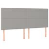 vidaXL Cama box spring c/ colch&atilde;o e LED 180x200 cm tecido cinza-claro