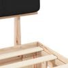vidaXL Estrutura de Cama com Cabeceira Estofada Preto 90 x 190 cm