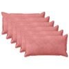 vidaXL Almofada com travesseiro HOUTEN 6 unid. Rosa Veludo