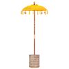 vidaXL Parasol Balin&ecirc;s com Base Amarelo 95 x 95 x 260 cm