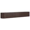 vidaXL Canteiro elevado jardim 440x80x68cm a&ccedil;o galvanizado castanho