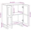 vidaXL Buffet Castanho 60 x 33 x 75 cm Madeira de manga maci&ccedil;a