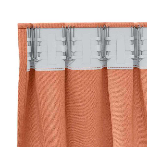 vidaXL Cortinas Blackout com Argolas 2 pcs Terracota 140 x 140 cm