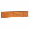 vidaXL Canteiro de jardim 400x80x77 cm a&ccedil;o corten cor enferrujado