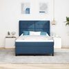 vidaXL Cama Box com colch&atilde;o com cabeceira Azul 140 x 190 cm tecido
