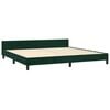 vidaXL Estrutura de cama sem colch&atilde;o 200x200 cm veludo verde-escuro