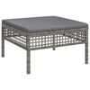 vidaXL 8 pcs conjunto lounge de jardim c/ almofadões vime PE cinzento