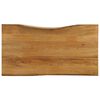 vidaXL Tampo de mesa c/ borda viva 100x60x3,8 cm mangueira maci&ccedil;a