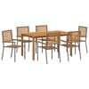 vidaXL Conjunto de Jantar para Jardim 7 unid. Cinzeto