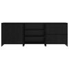 vidaXL Buffet 3 pcs Carvalho Preto 70 x 41 x 75 cm Madeira processada